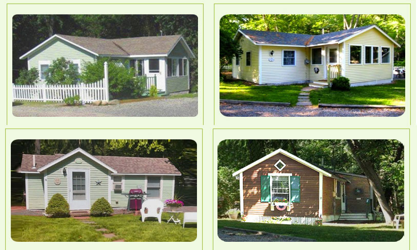 TOP ROW: Appledore Cottage and Atlantic Rose Cottage. BOTTOM ROW: Edgewater Cottage and Robin's Nest Cottage.