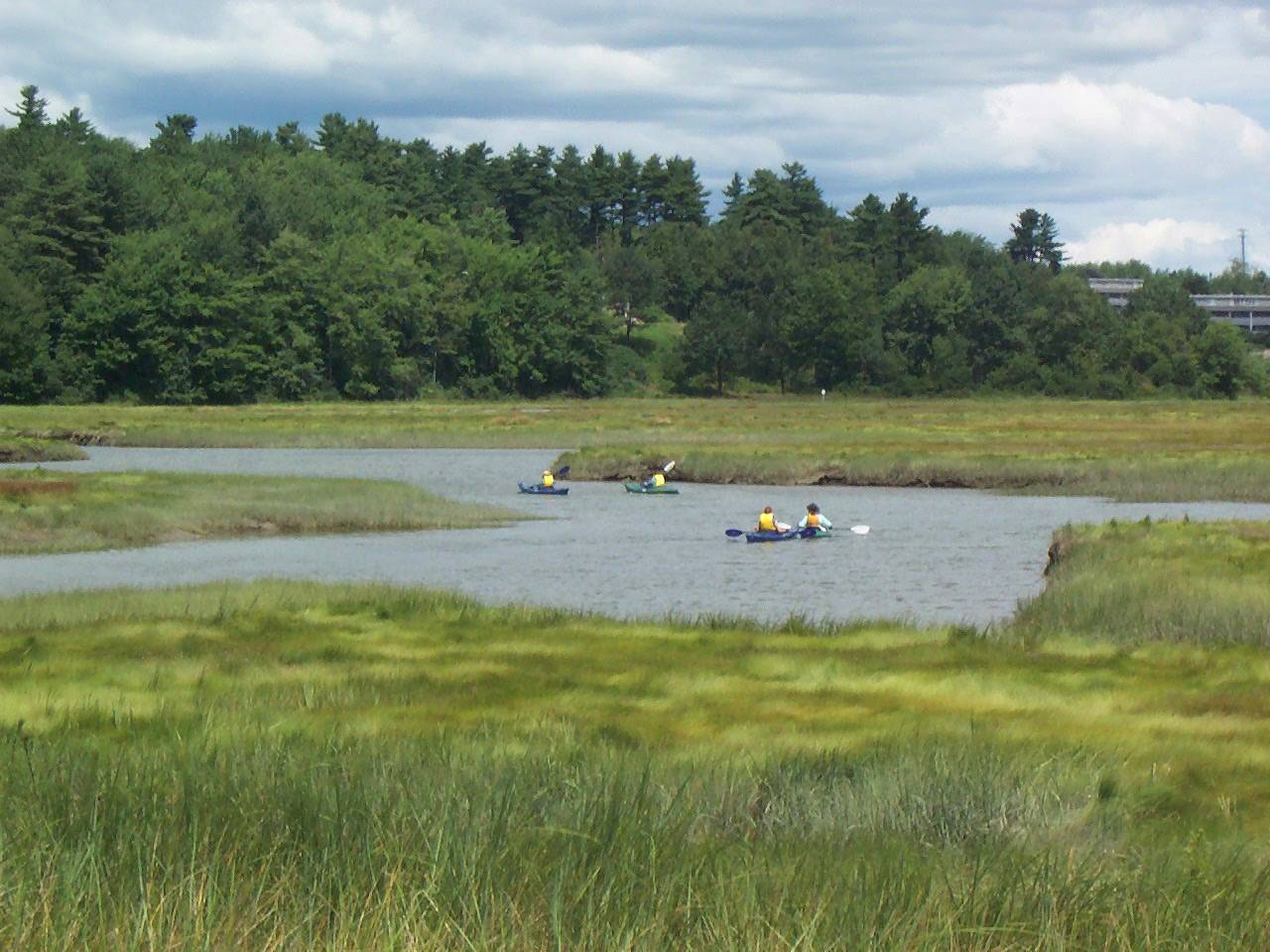 Kayaking the salt marsh at Rachel Carson Wildlife Preserve