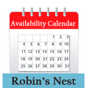 Robin's Nest Cottage Availability Calendar